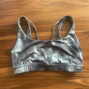 Athleta Gray Sports Bra Moisture-Wicking Intimates